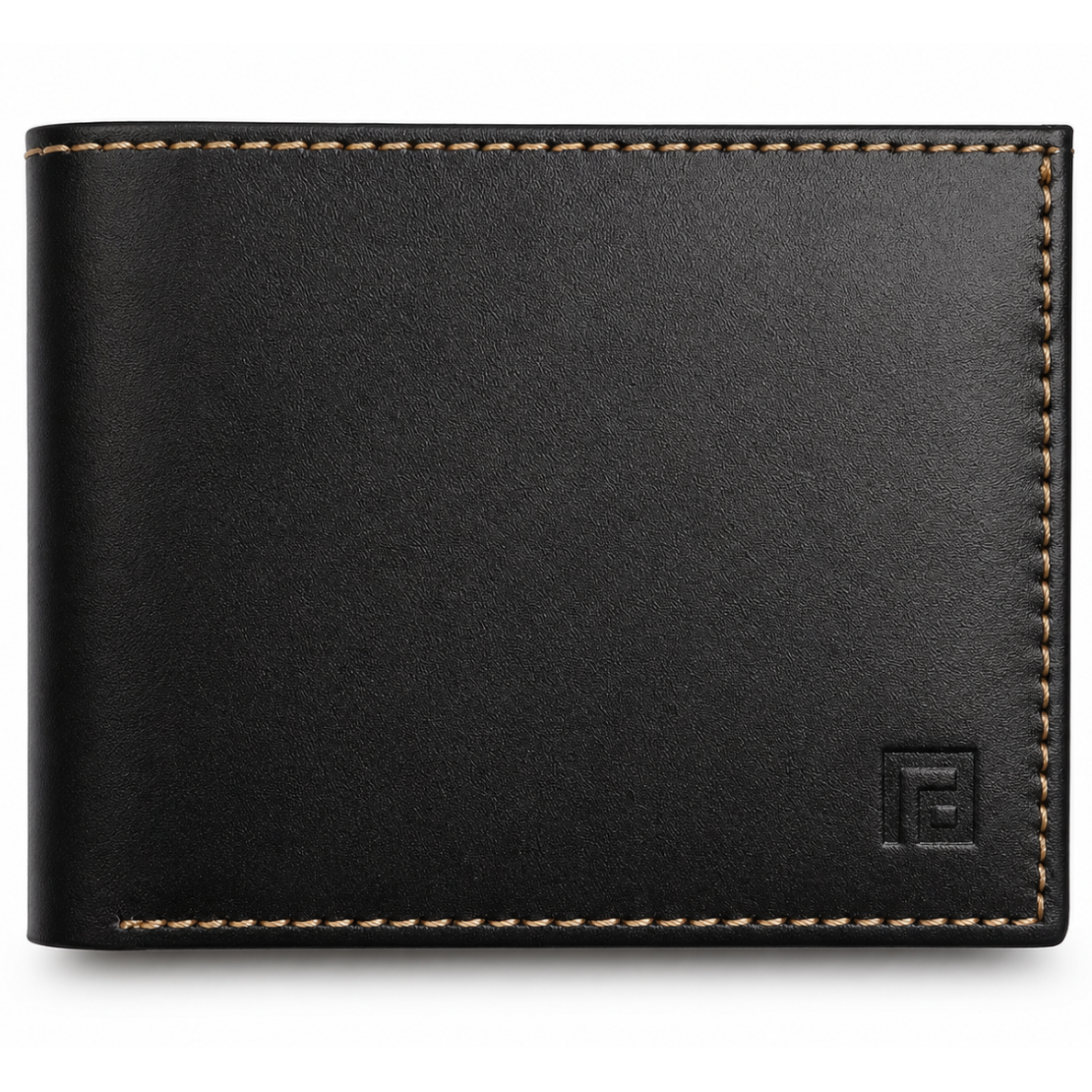Fold slim black and tan leather wallet everyday carry