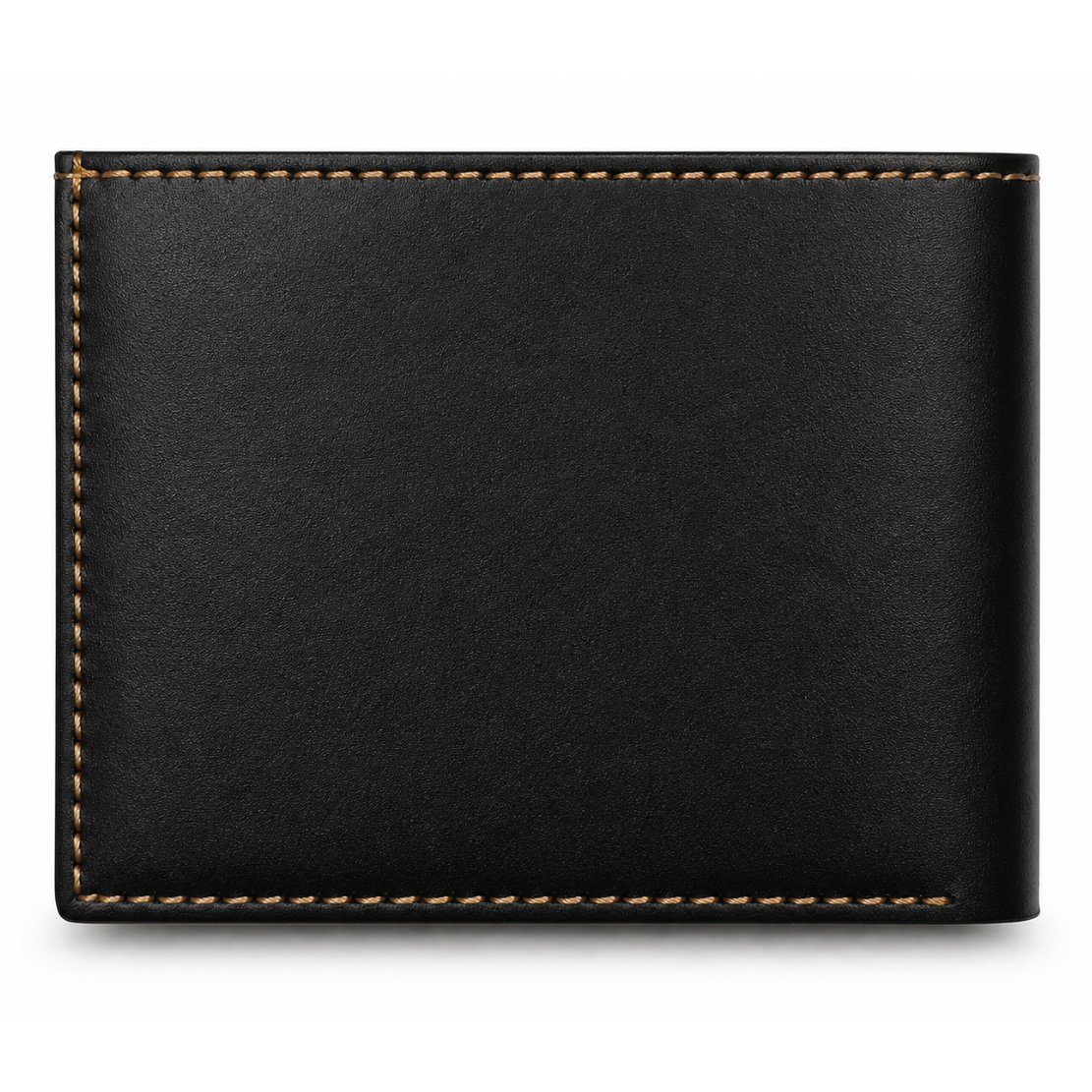 Fold luxury black tan leather wallet craftsmanship detail