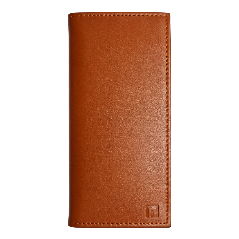 Fold slim tan leather wallet premium craftsmanship