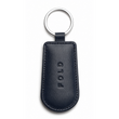 Black leather key fob with 'FOLD' branding on a white background