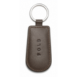 Brown leather key fob with 'FOLD' branding on a white background