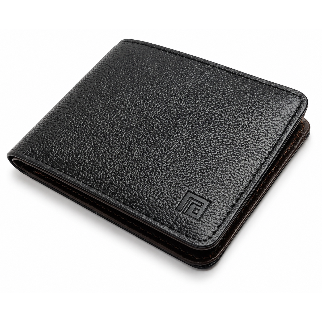 Fold slim black leather wallet everyday carry