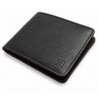 Fold slim black leather wallet everyday carry