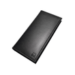 Fold Monarch black leather wallet close-up