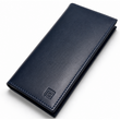 Fold Monarch blue leather wallet open interior