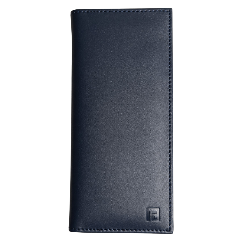 Fold Monarch blue leather wallet slim everyday carry design