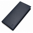 Fold handcrafted blue leather wallet minimalist design