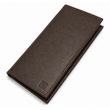Fold brown leather wallet open card storage detail